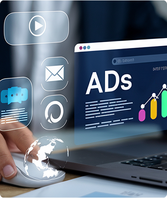 A futuristic dashboard on a laptop screen